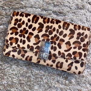 Express Calf Hair Leopard Clutch (Pre-Loved)